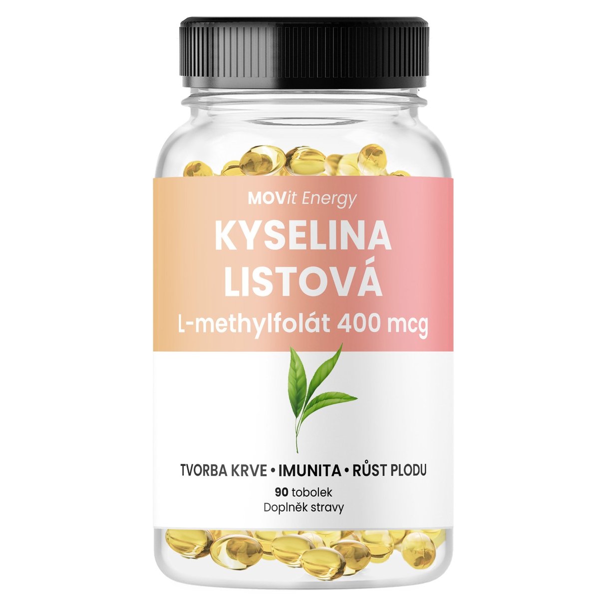 MOVit Kyselina listová L-methylfolát 400mcg tob.90