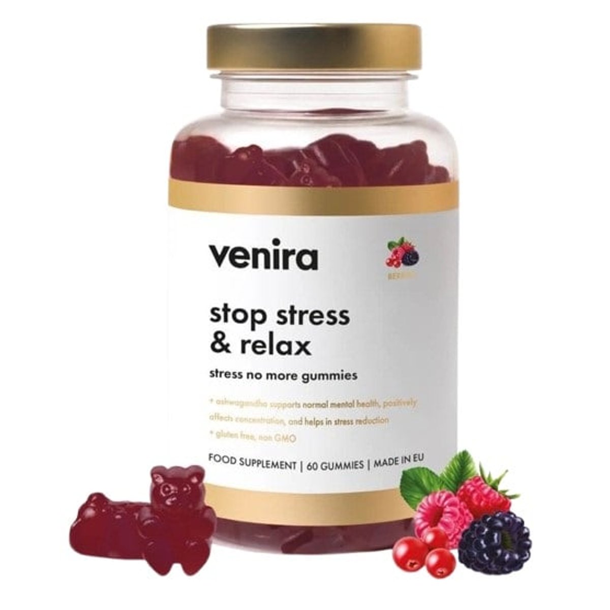 Venira Stop stress&relax gummies lesní plody 60ks