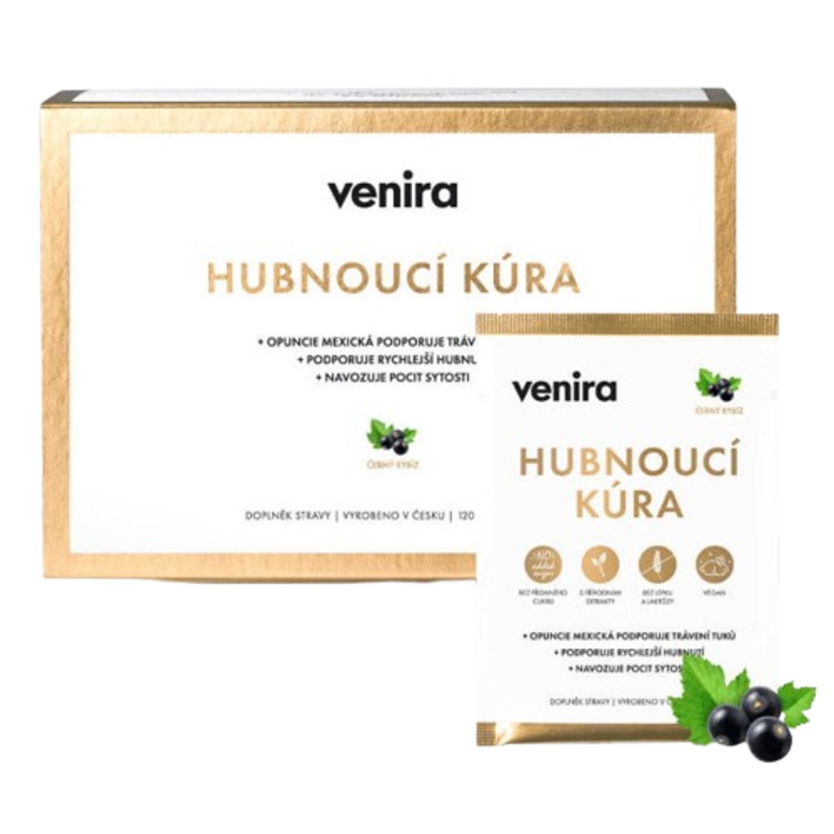 Levně Venira Hubnoucí kůra černý rybíz 30x4g