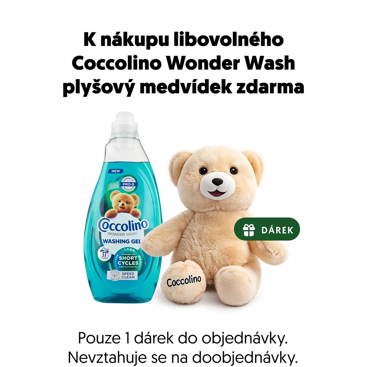Levně Coccolino Wonder Wash Speed Clean prací gel (1,48 l)
