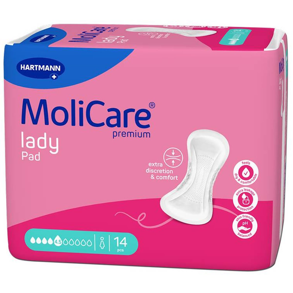 VLOŽKY ABSORPČNÍ MOLICARE LADY 4,5 KAPKY 934ML,14KS