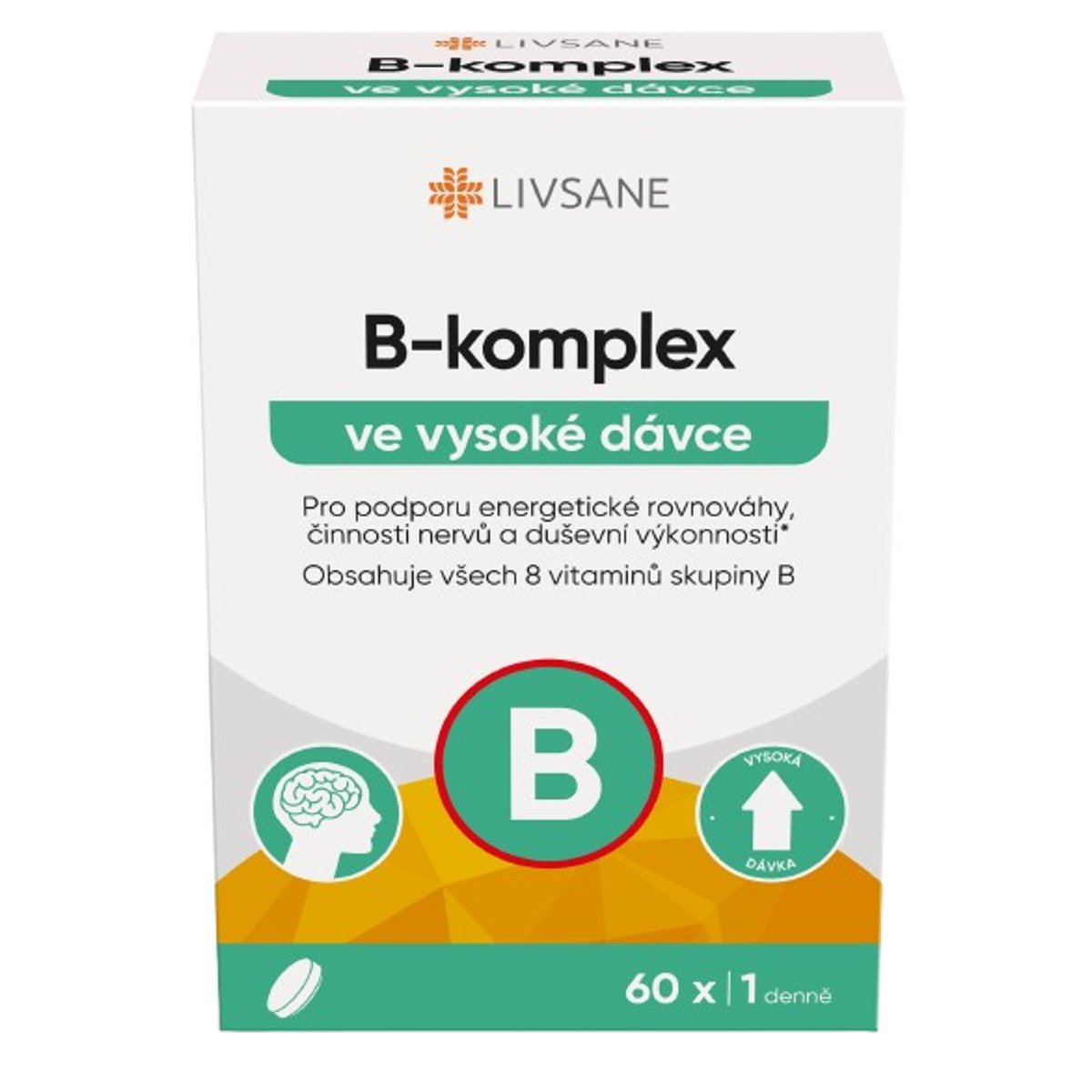 LIVSANE B-komplex ve vysoké dávce tbl.60