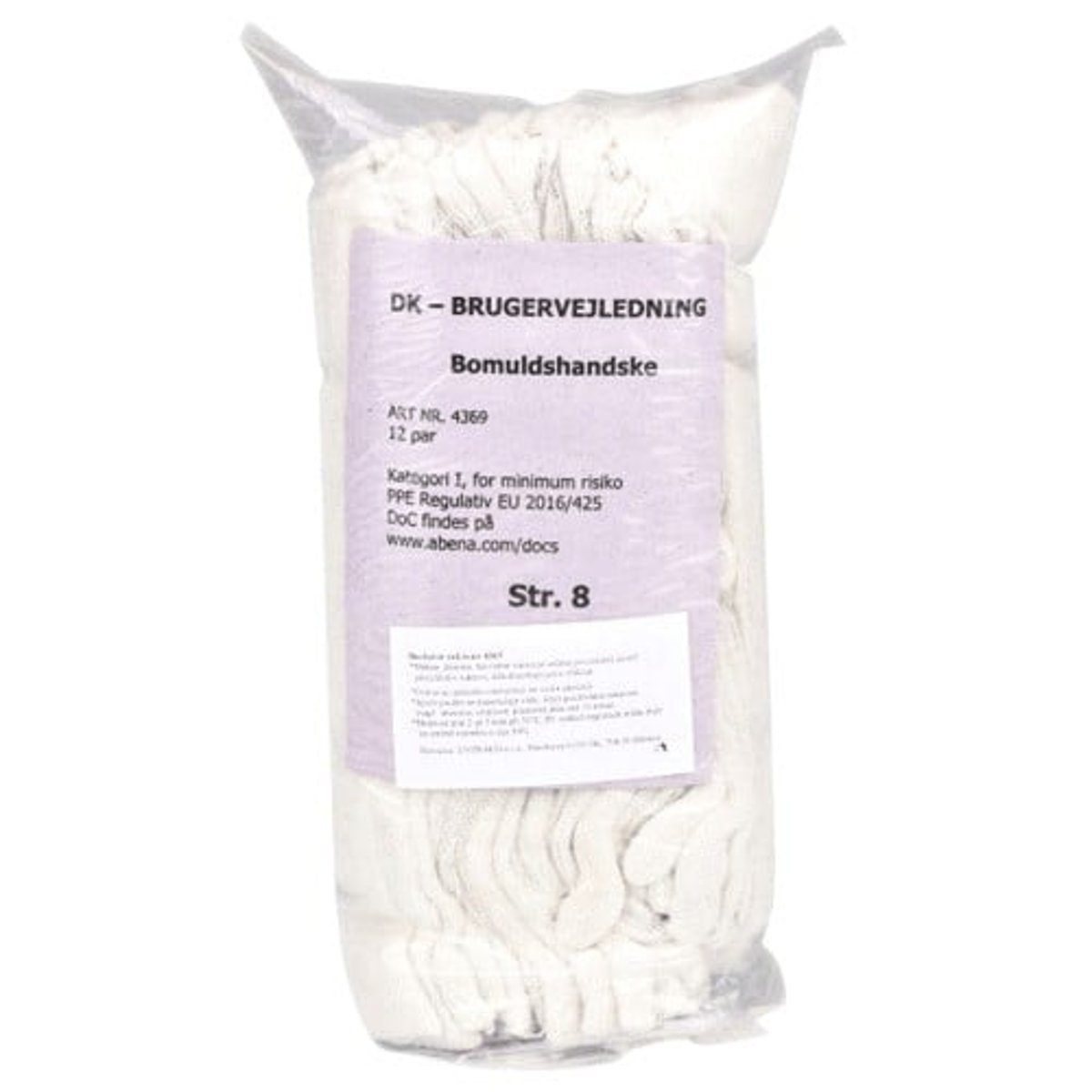 ABENA Rukavice bavlněné nitěné 12 párů/balení