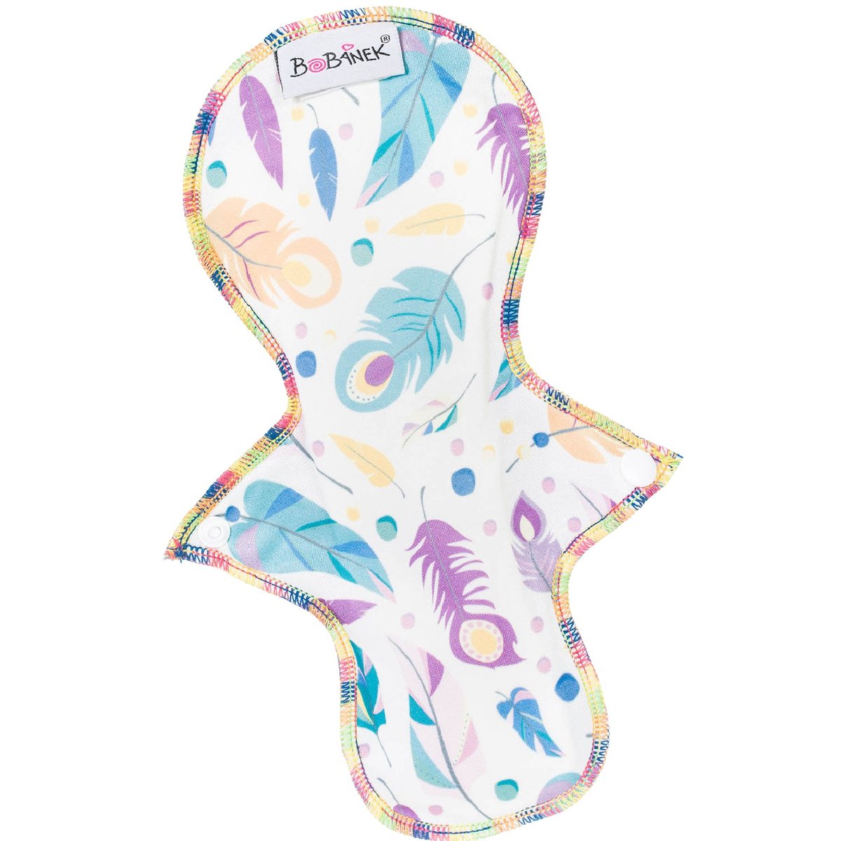 Bobánek Fleecová látková vložka barevná pírka