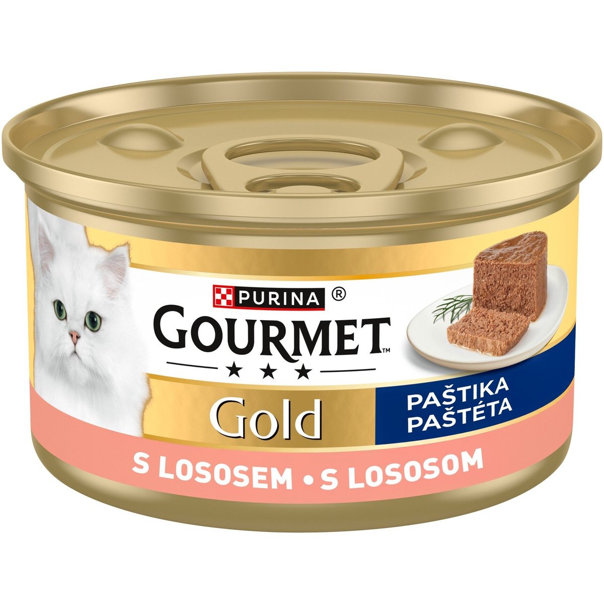 Gourmet Gold paštika s lososem pro kočky