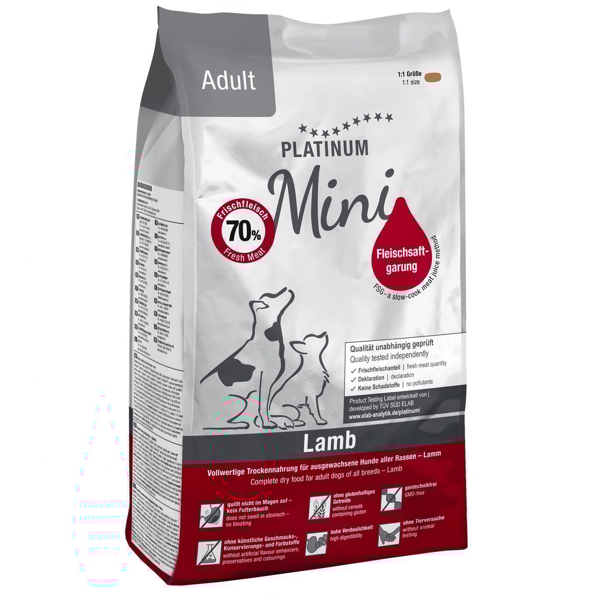 Platinum Natural Mini Adult granulované krmivo pro psy jehněčí