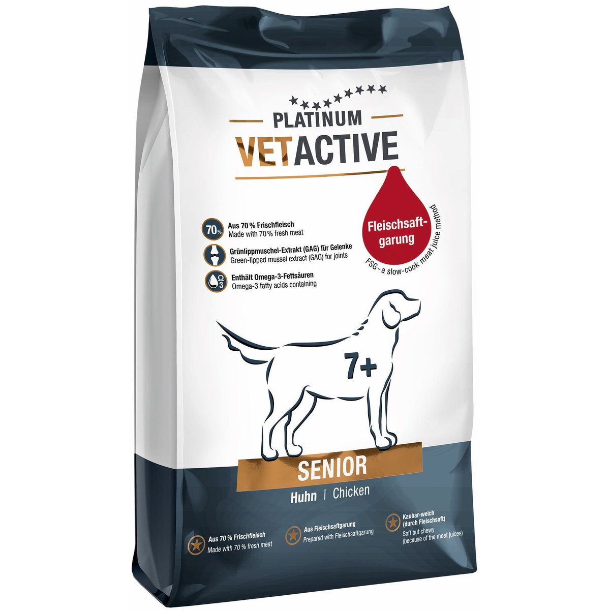 Platinum Natural VetActive Senior granulované krmivo pro psy