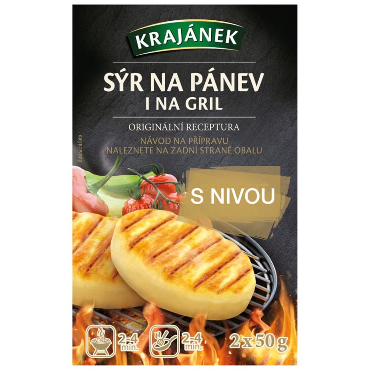 Krajánek Sýr na pánev i na gril s nivou (2×50 g)