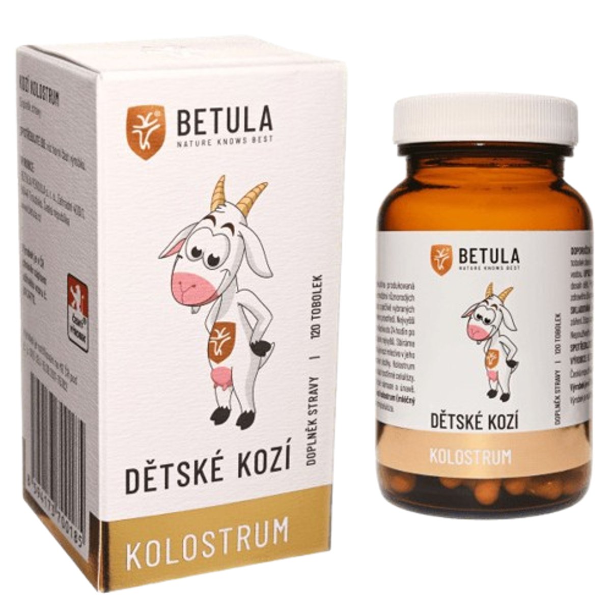 BETULA Dětské kozí kolostrum, 120 tobolek