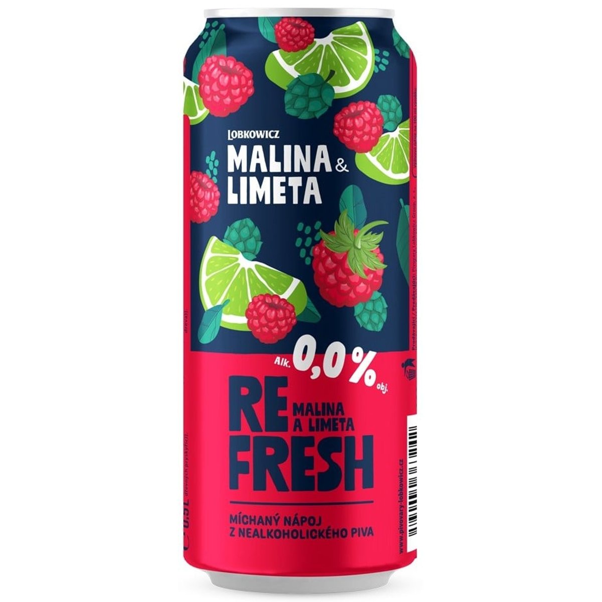 Lobkowicz Refresh Malina & limeta z nealkoholického piva plech