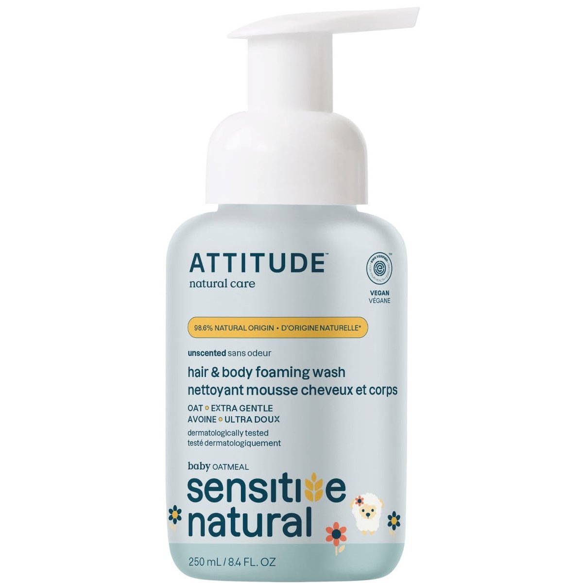 Attitude Dětská mycí pěna 2v1 s ovsem