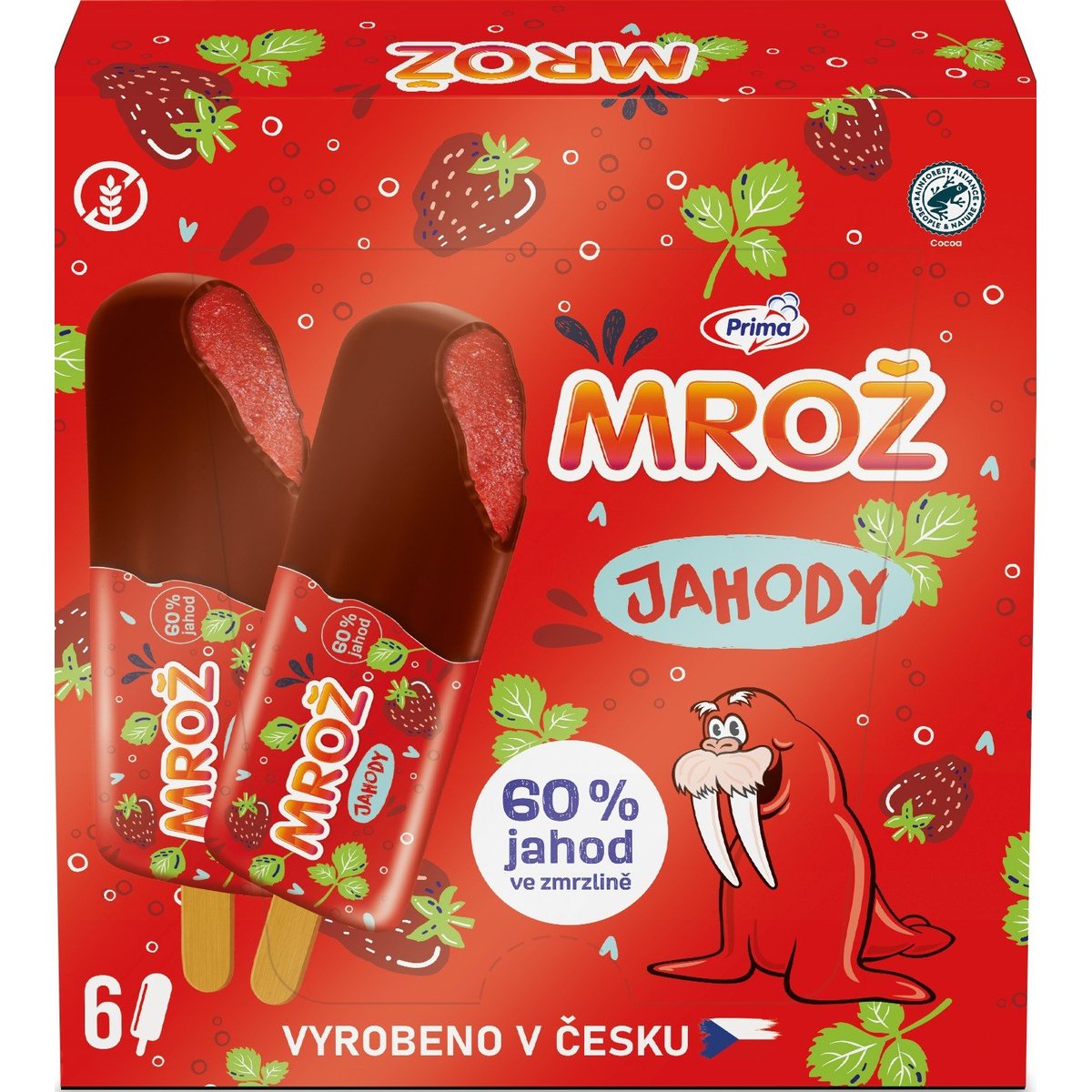 Mrož jahodový multipack (6×50 ml)