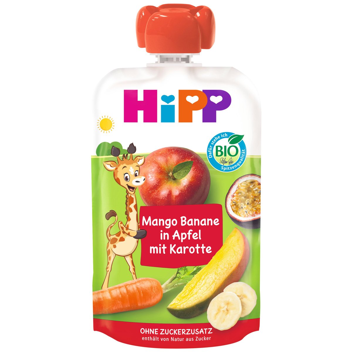 HiPP BIO Kapsička jablko, banán, mango a mrkev