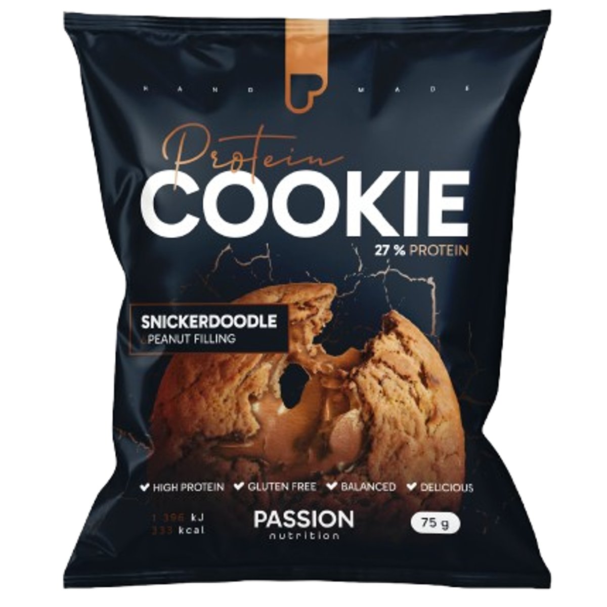 Passion Nutrition MPower Cookie Gain 75 g - Snickerdoodle/arašídová náplň
