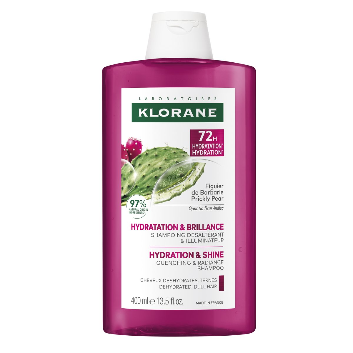 KLORANE Hydratační šampon s opuncií 400ml