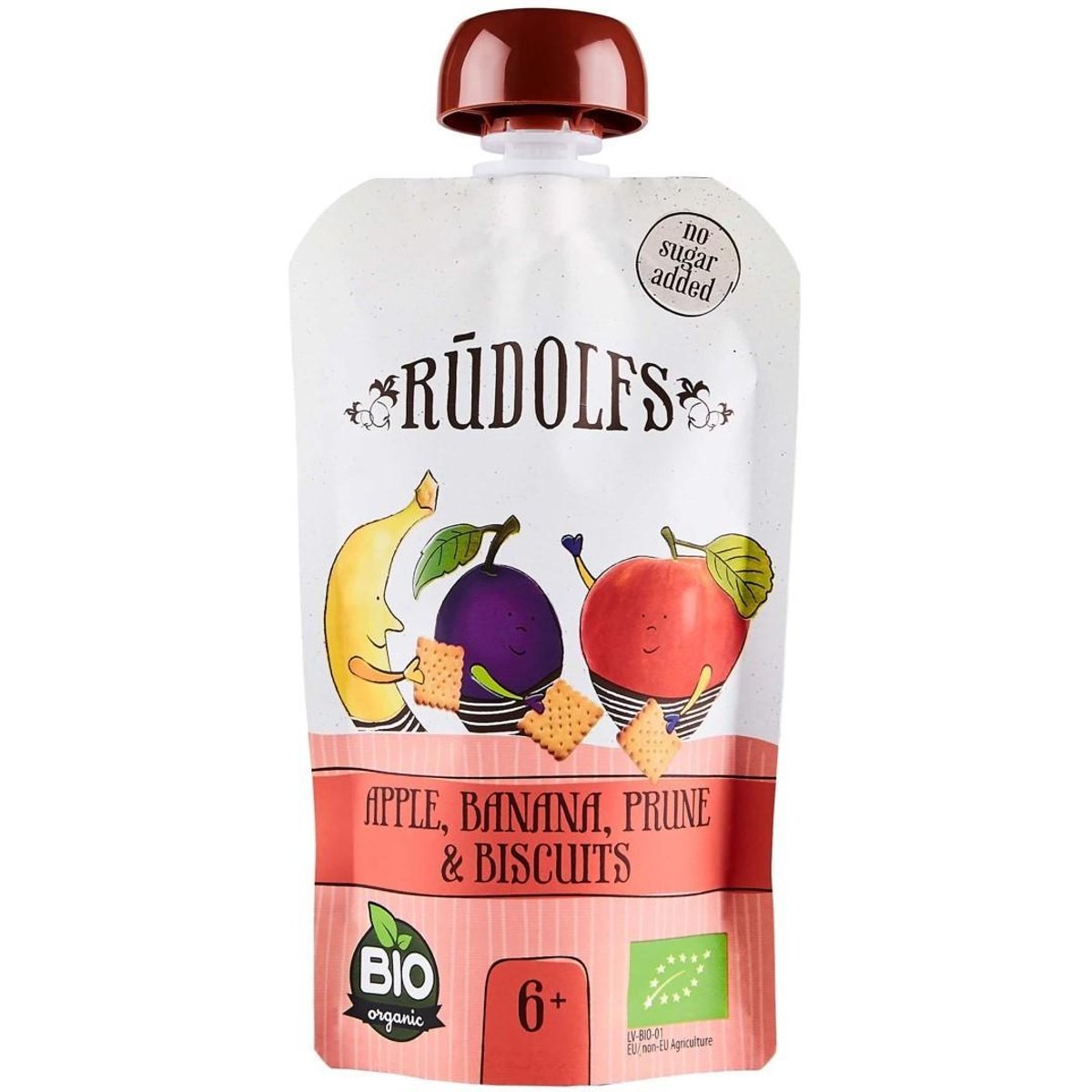 Rudolfs BIO Kapsička jablko, banán, sušená švestka a sušenky
