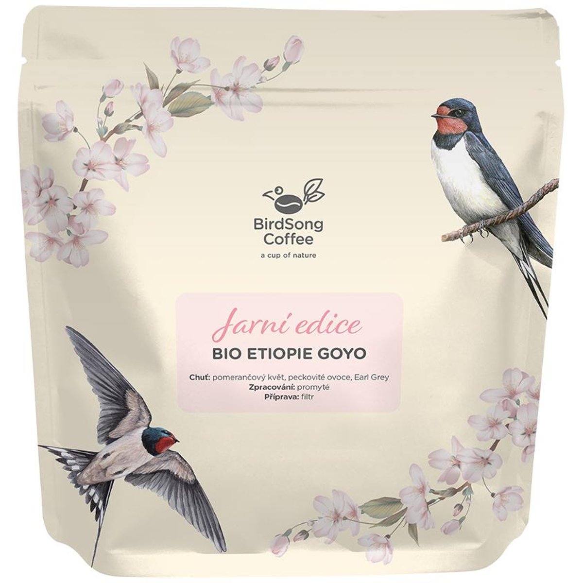 BirdSong Coffee jarní edice Etiopie Goyo filtr zrnková káva