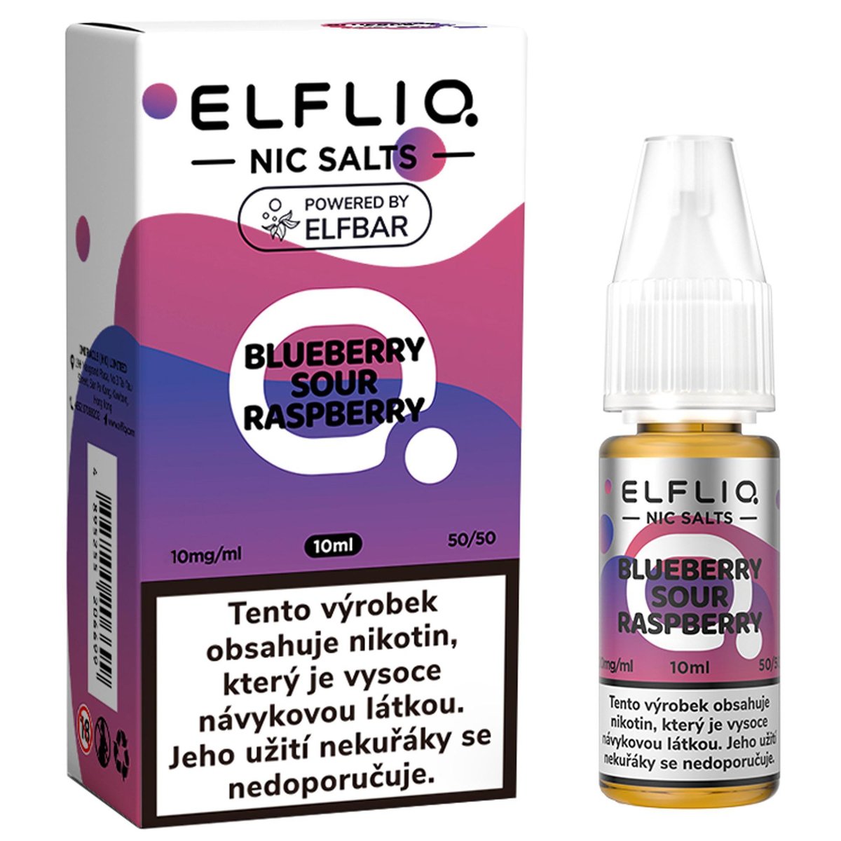 Elfliq Salt Raspberry Borůvka a malina 10ml (10mg)