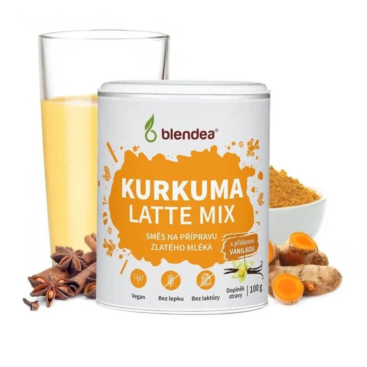 Blendea Kurkuma Latte Mix vanilka 100g