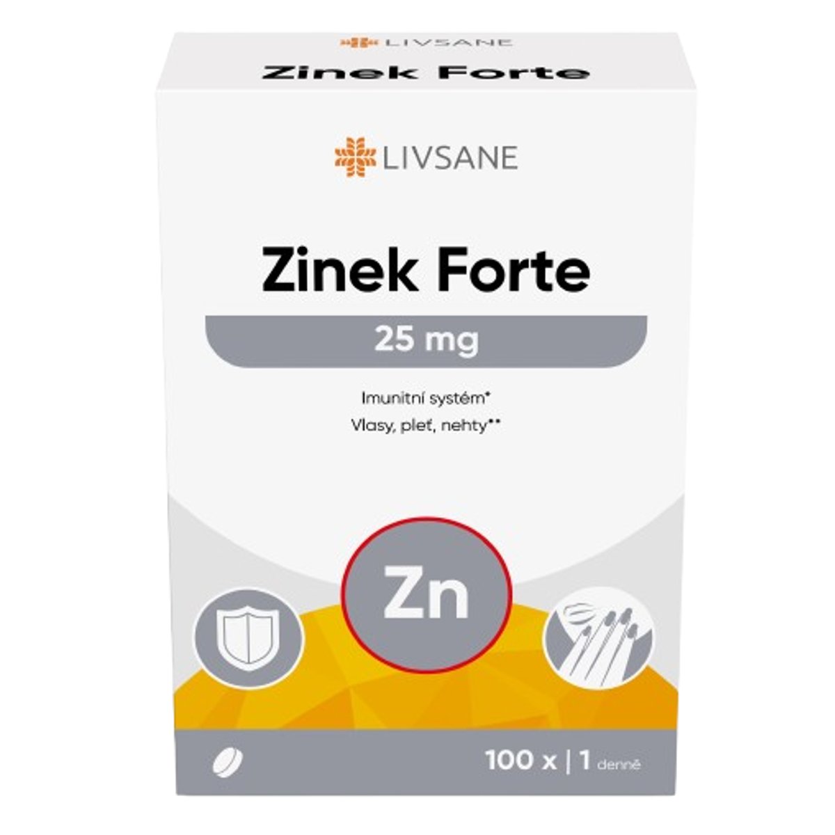 LIVSANE Zinek Forte 25mg tbl.100