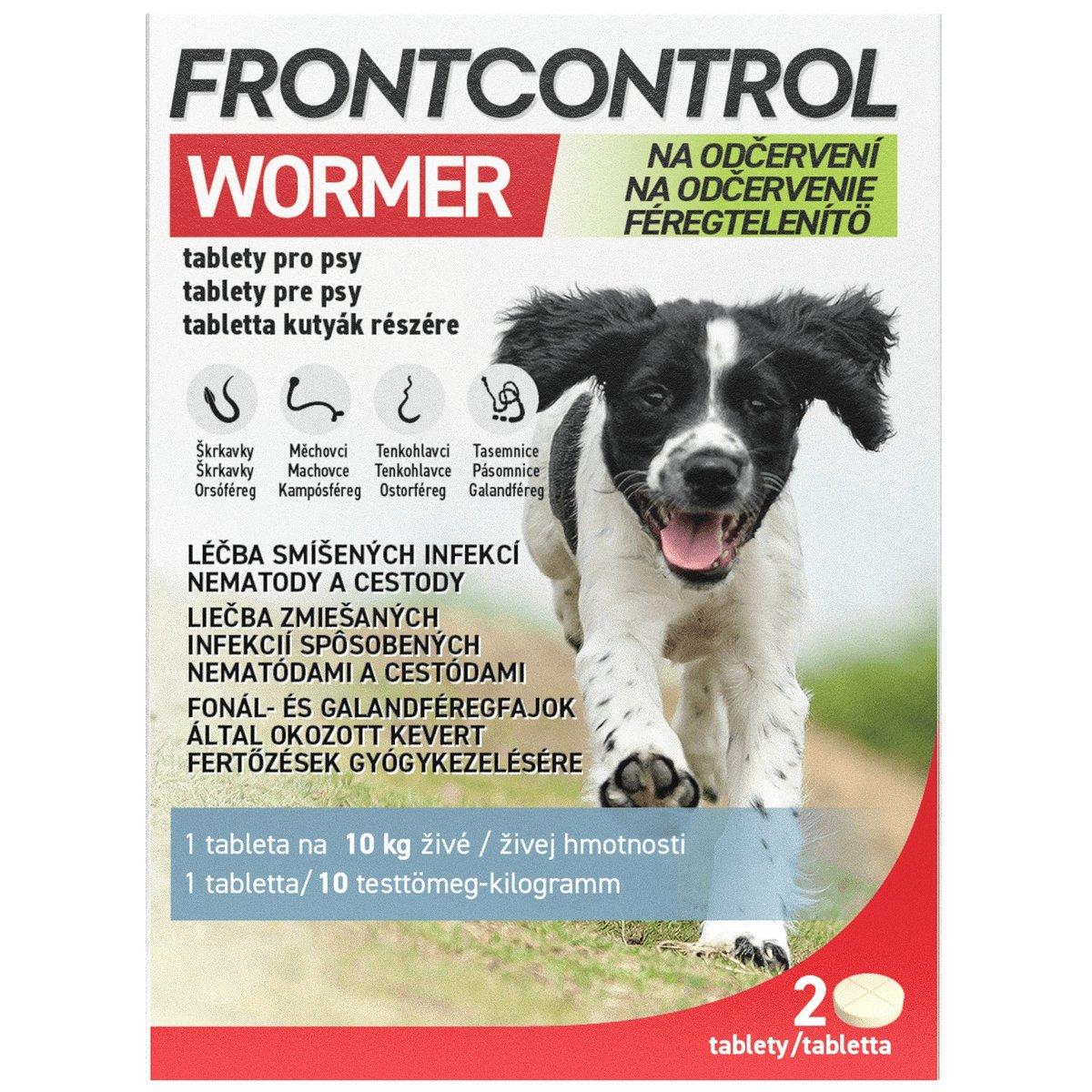 Frontcontrol Wormer pro psy tbl.2