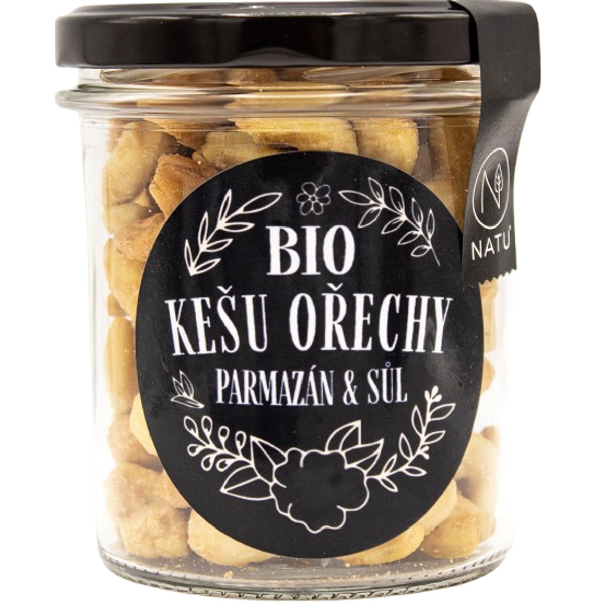 Natu BIO Kešu ořechy s parmezánem a Fleur de Sel