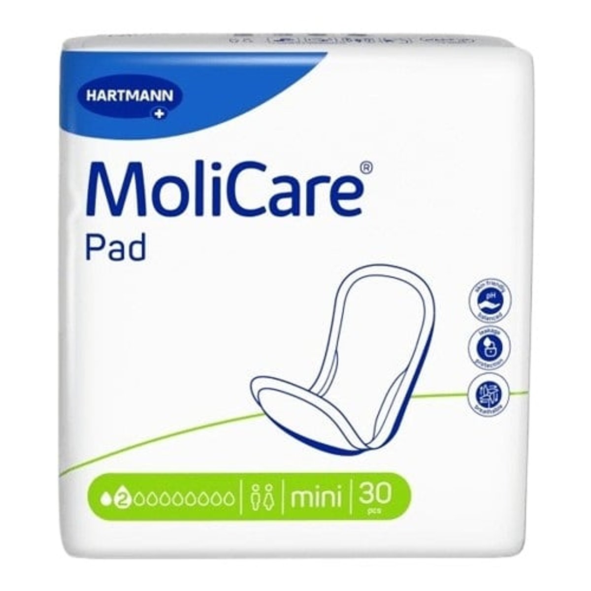 VLOŽKY ABSORPČNÍ MOLICARE PAD 2 KAPKY MINI 321ML,30KS