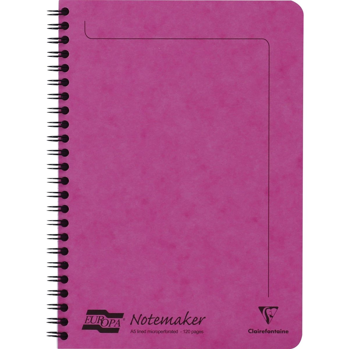 Clairefontaine Europa fuchsiový zápisník A5 linkovaný, 60 listů