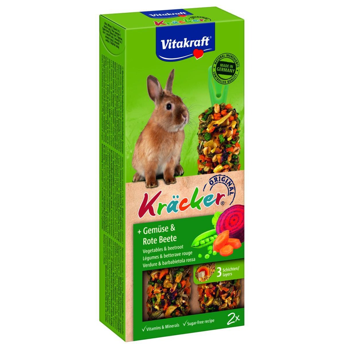 Vitakraft Kräcker zelenina a červená řepa pro králíky