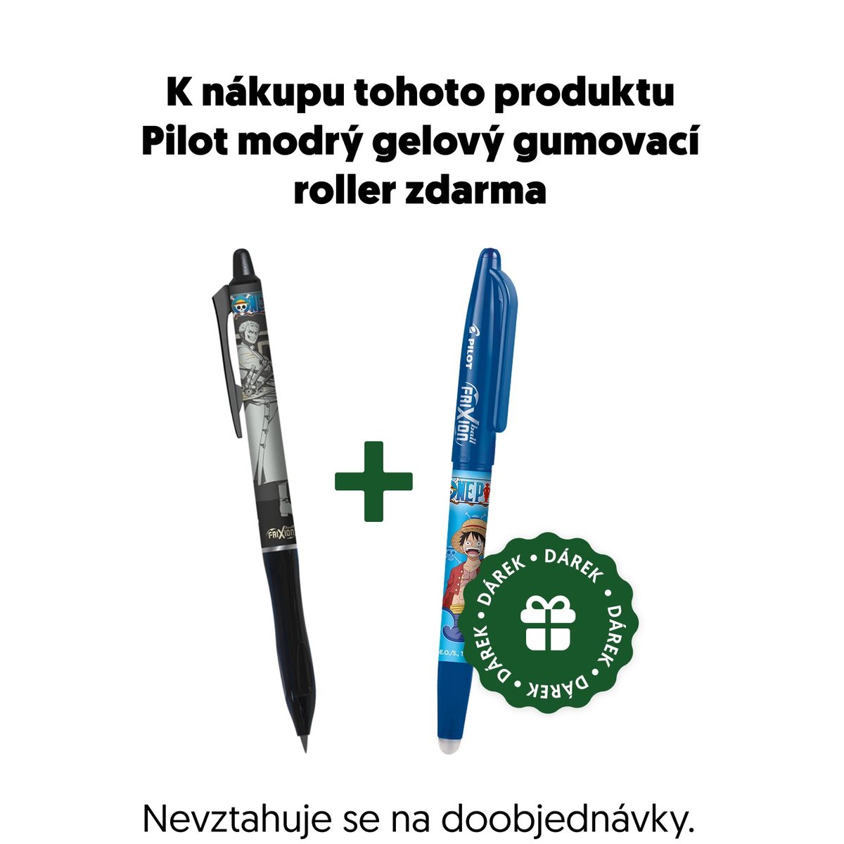 PILOT FriXion Ball Plus 07 One Piece Ltd. , R, čierna