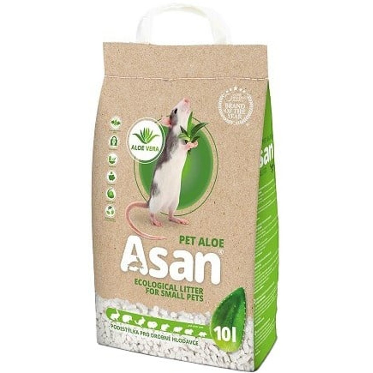 Asan Pet Aloe podestýlka pro zakrslé králíčky a hlodavce