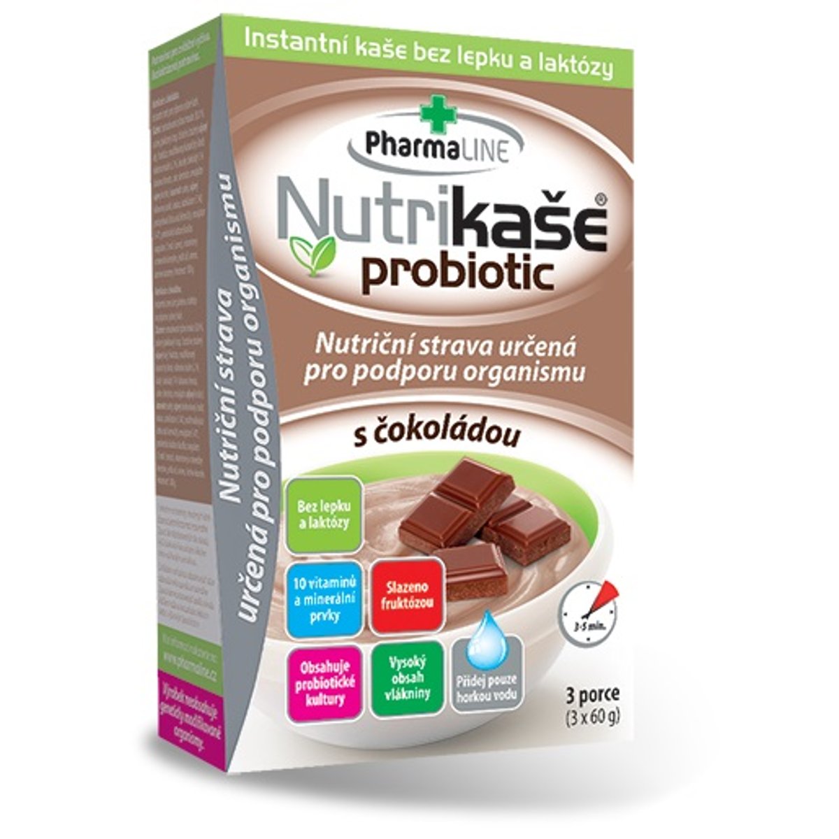 Nutrikaše probiotic s čokoládou 3x60g