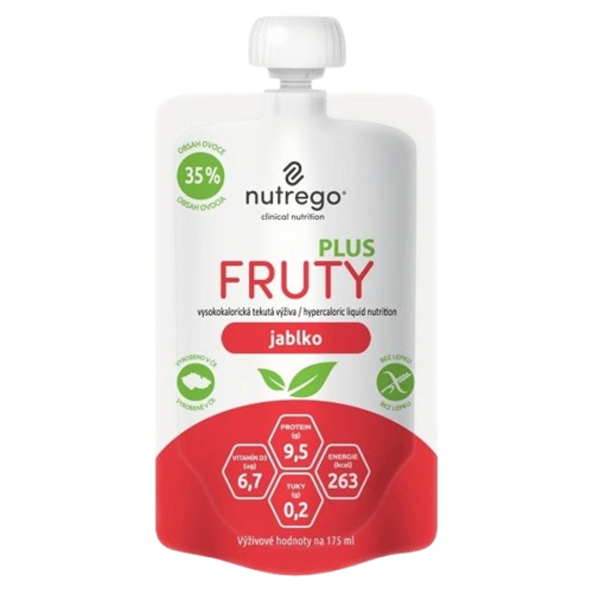 NUTREGO FRUTY PLUS JABLKO perorální roztok 4X175ML
