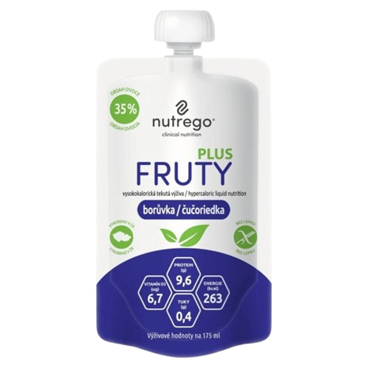 NUTREGO FRUTY PLUS BORŮVKA perorální roztok 4X175ML