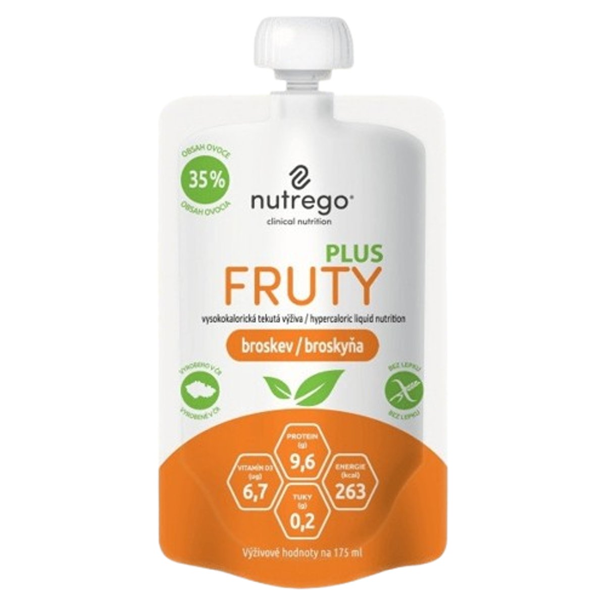 NUTREGO FRUTY PLUS BROSKEV perorální roztok 4X175ML