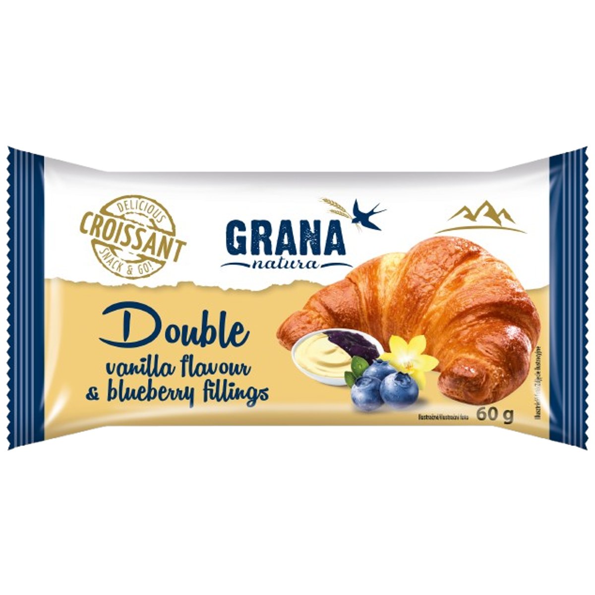 Grana Croissant vanilka a borůvka