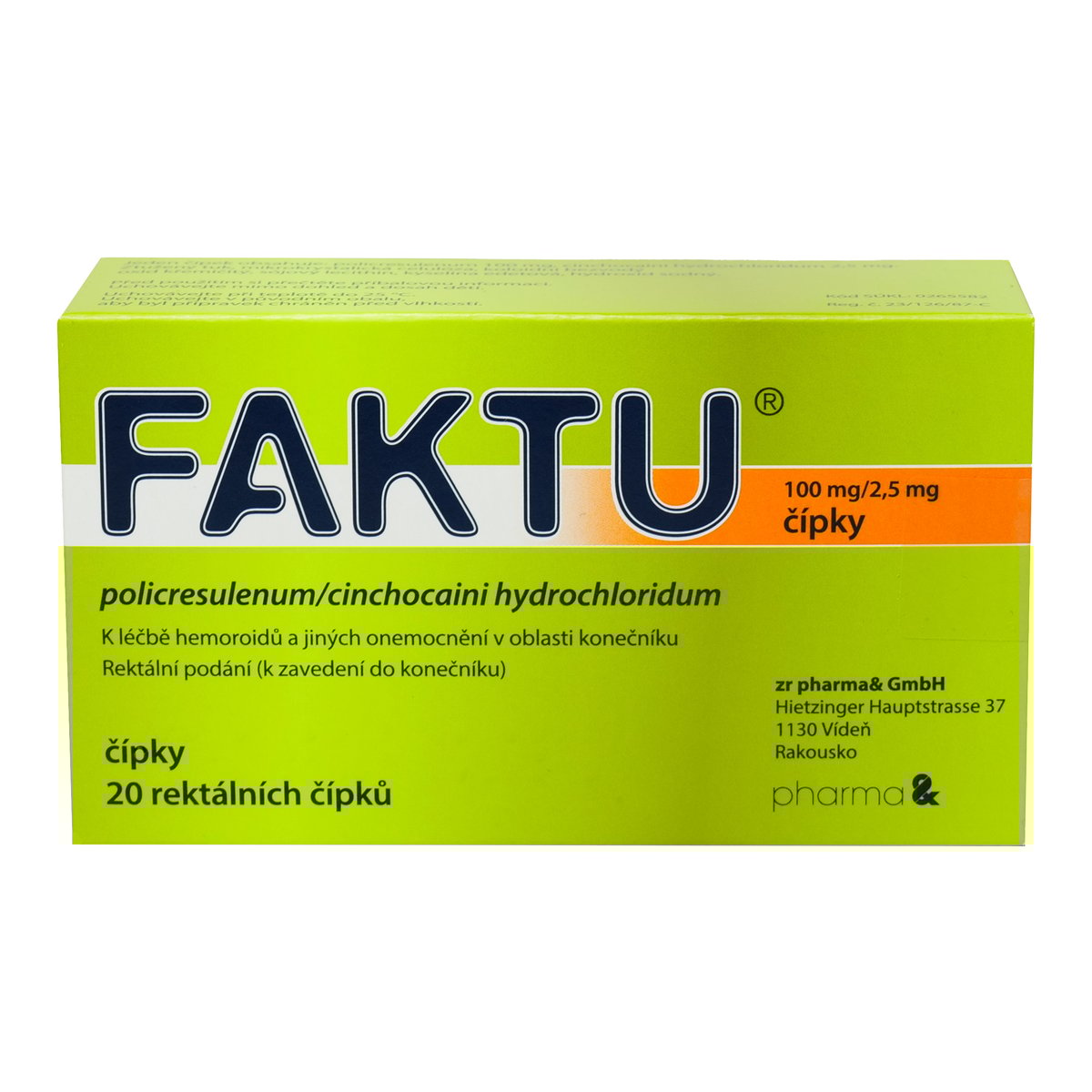 FAKTU 100MG/2,5MG čípek 20