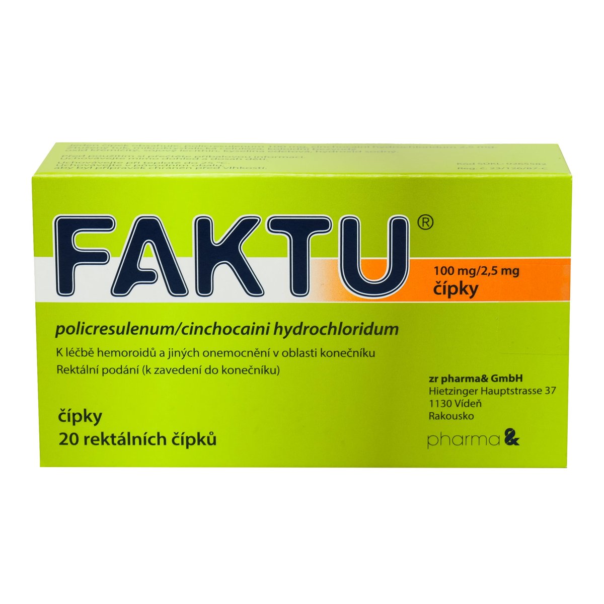 FAKTU 100MG/2,5MG čípek 20