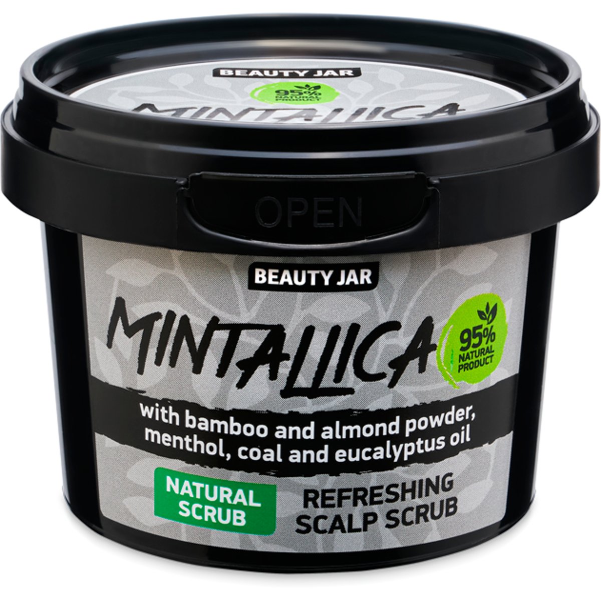 Beauty Jar Mintallica čisticí peeling na vlasy a vlasovou pokožku 100 g