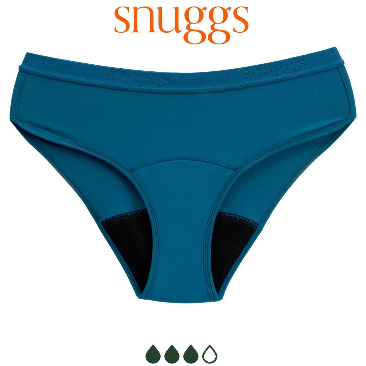 Snuggs Active Classic menstruační kalhotky L, petrol