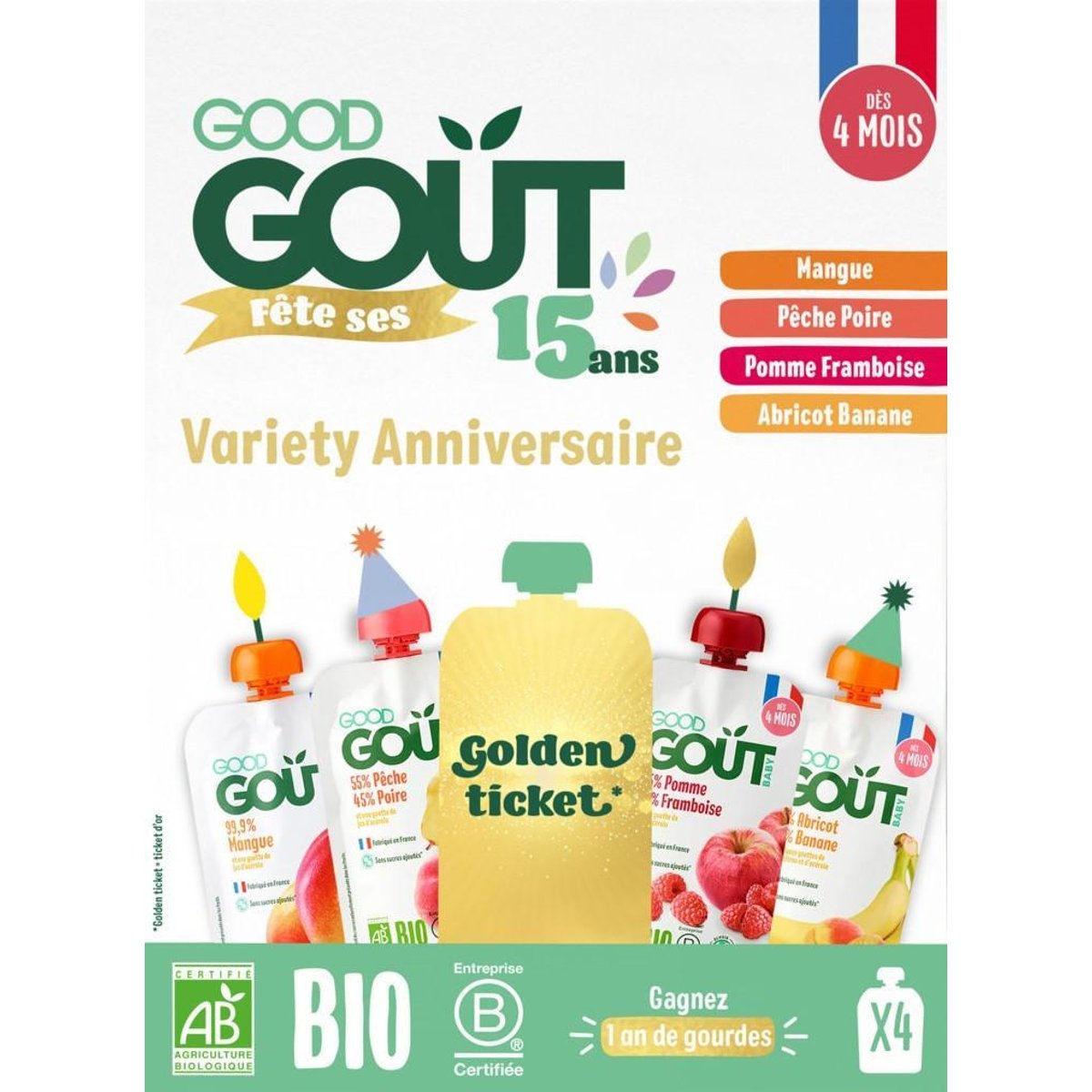 Good Gout BIO Ovocný Jackpot (4×120 g)