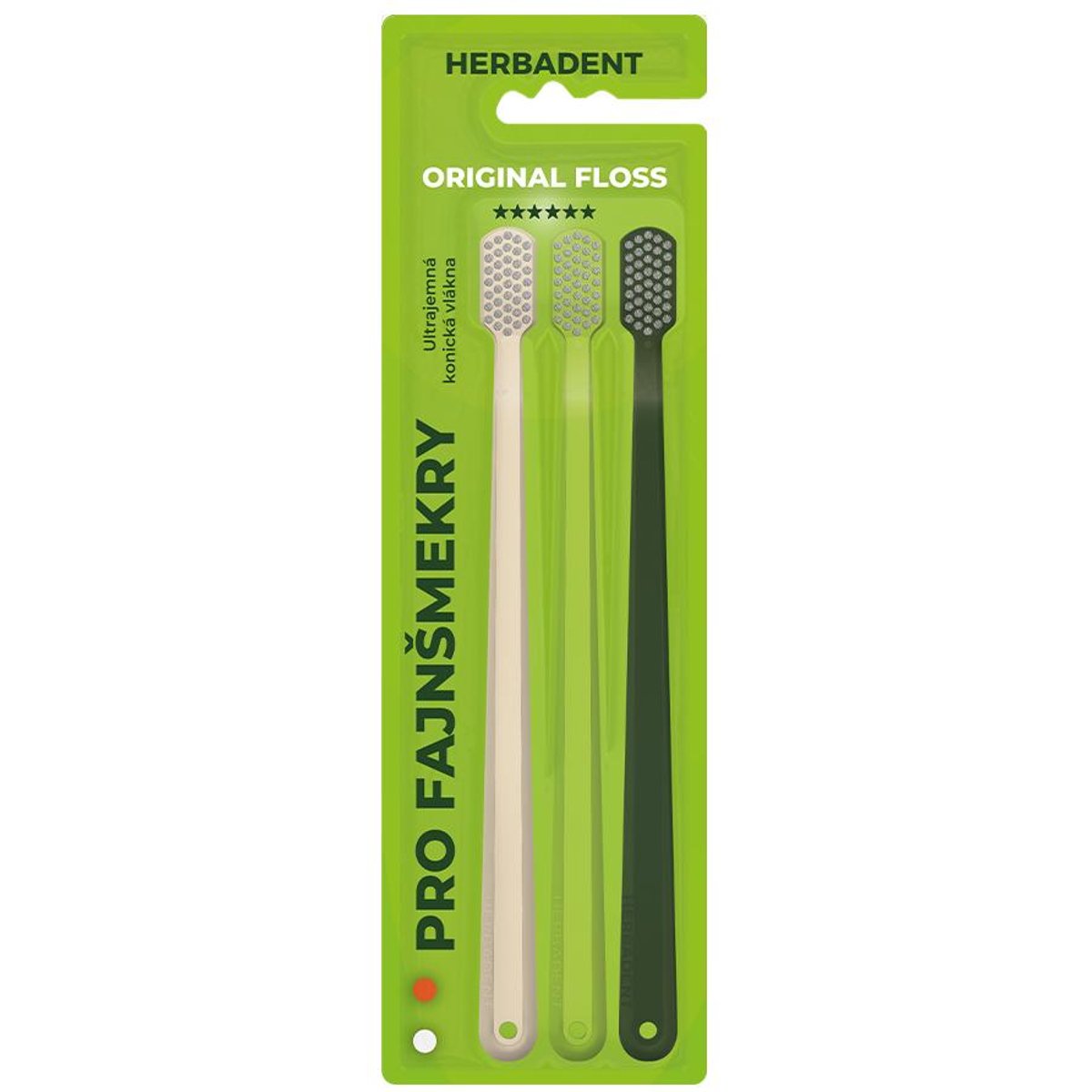 Herbadent Original Floss zubní kartáček, ultra jemná kónická vlákna