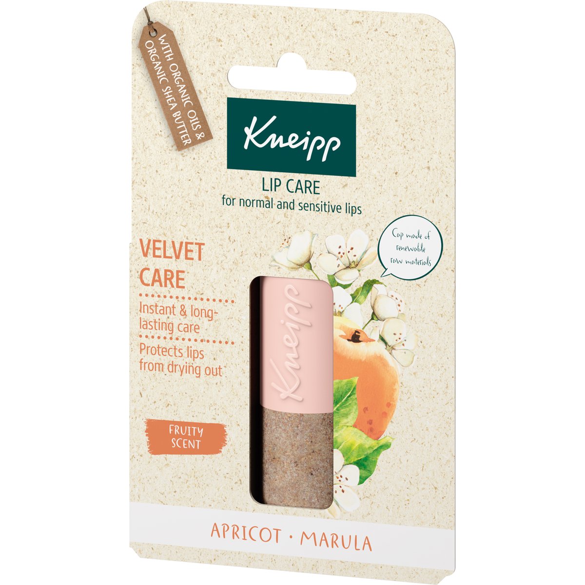 Kneipp Velvet Care balzám na rty meruňka
