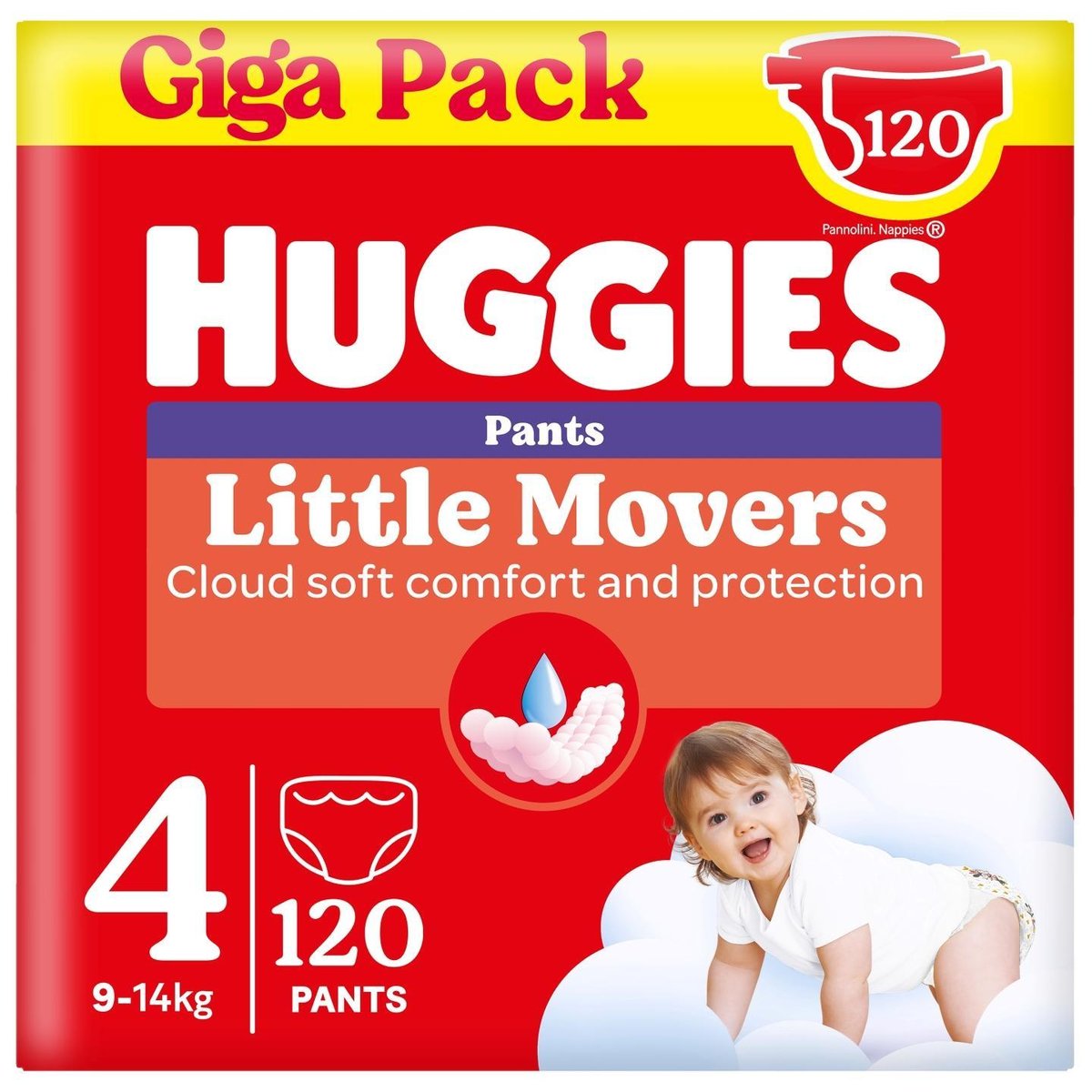 Huggies® Little Movers Pants box plenkové kalhotky 4 (9–14 kg)