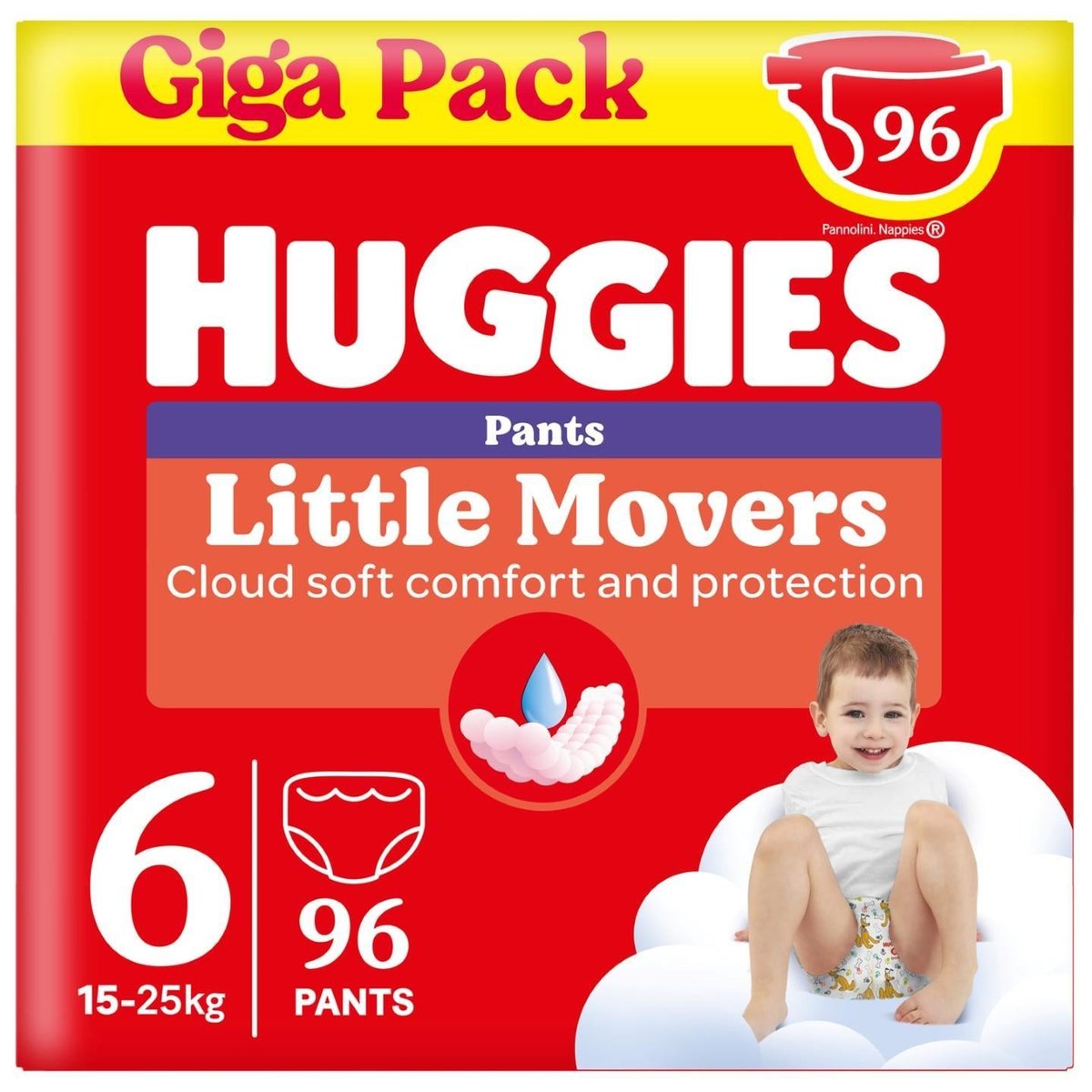 Huggies® Little Movers Pants box plenkové kalhotky 6 (15–25 kg)