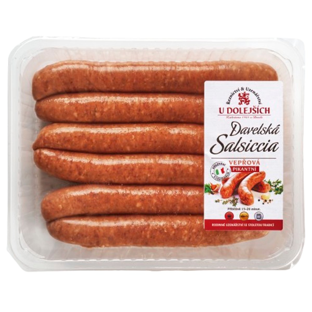 Levně U Dolejších Davelská vepřová salsiccia pikantní