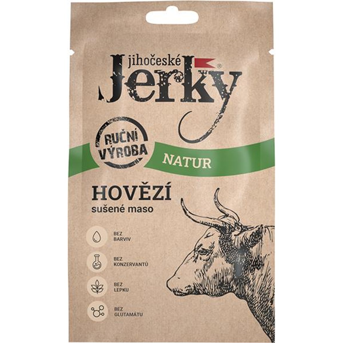 Jihočeské JERKY 20 g - hovězí natur