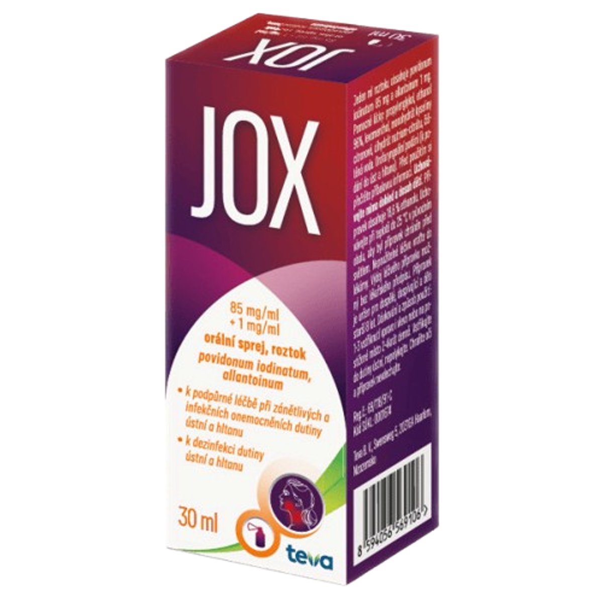 JOX 85MG/ML+1MG/ML Orální sprej, roztok 1X30ML