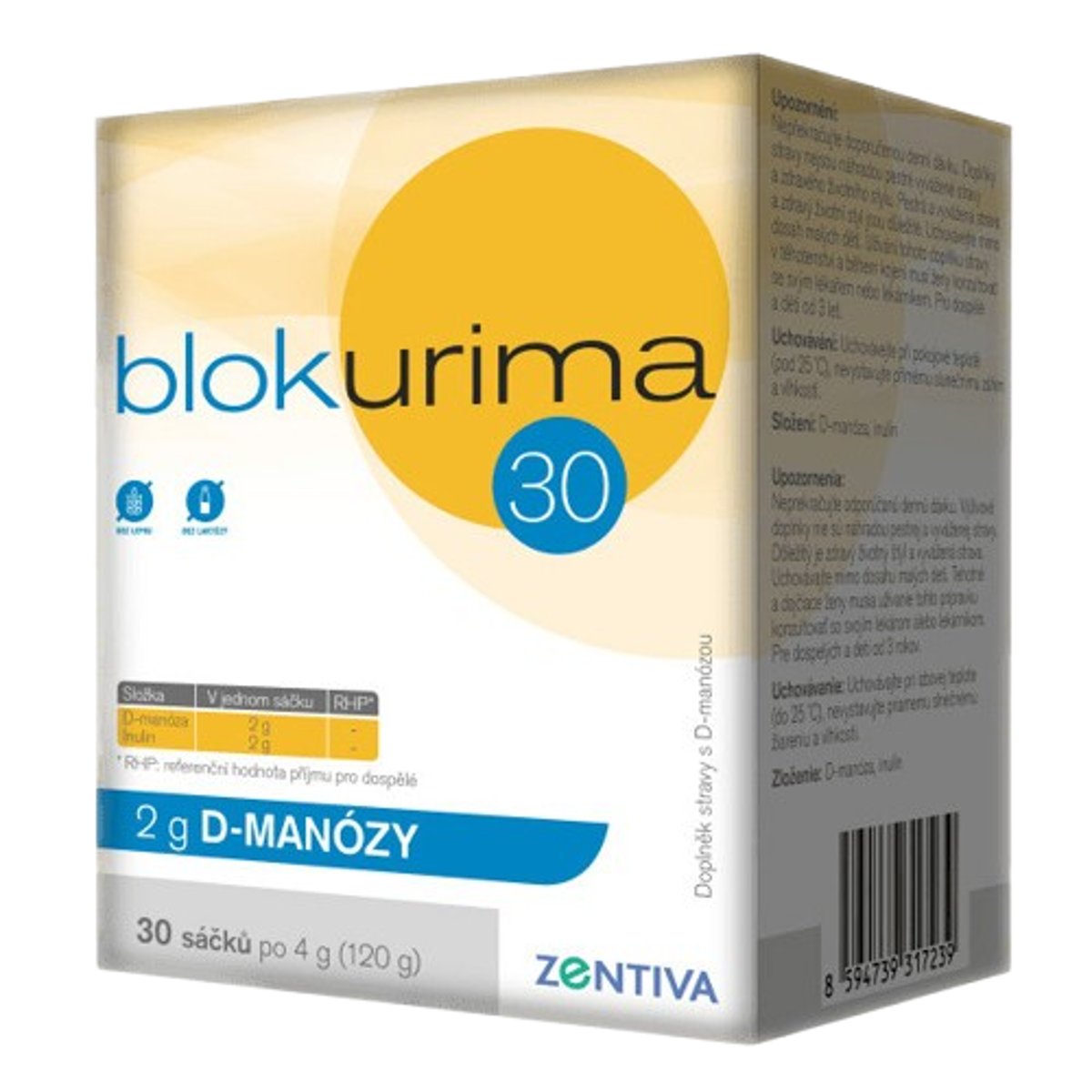 Blokurima 2g D-manózy sáčky 30x4g