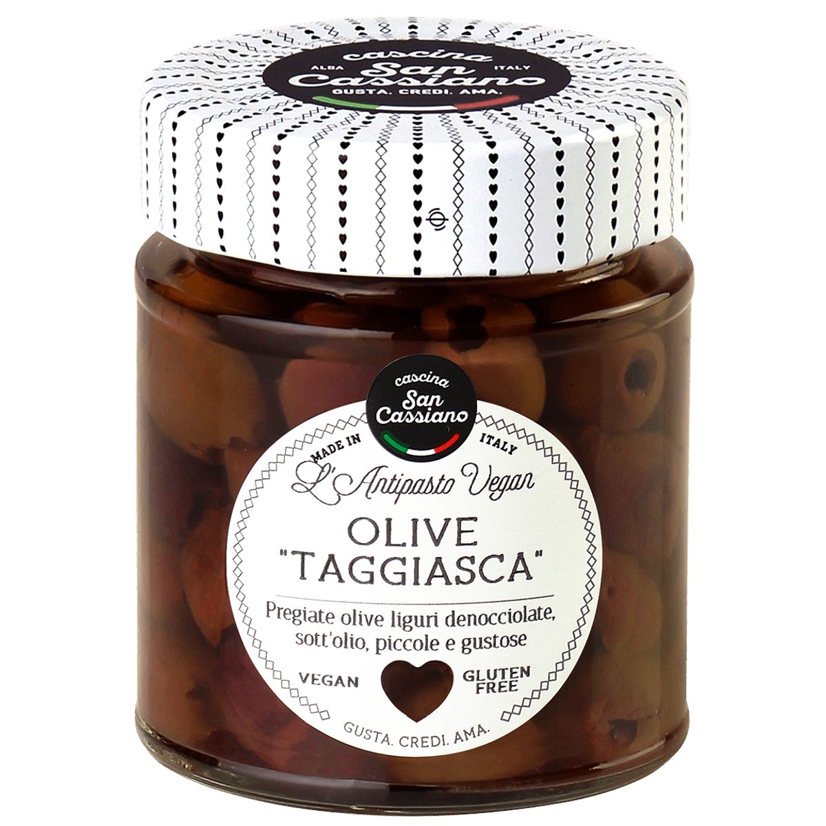 Cascina San Cassiano Vypeckované olivy Taggiasca